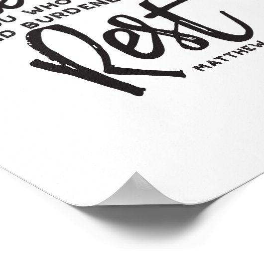 マタイ11聖句 ポスター (角)