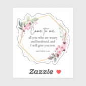 マタイ11:28よ来り疲れた者はみな私に シール (シート)