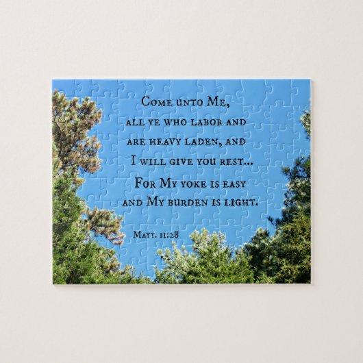 マタイ11:28よ来り私に働く者は皆….. ジグソーパズル (横)