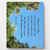 マタイ11:28よ来り私に働く者は皆….. フォトプラーク (正面)