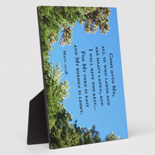 マタイ11:28よ来り私に働く者は皆….. フォトプラーク (側面)