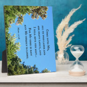 マタイ11:28よ来り私に働く者は皆….. フォトプラーク (側面)