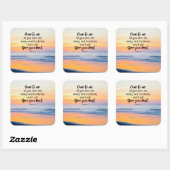 マタイ11:28よ来り、疲れた聖書である者はみな私に スクエアシール (シート)