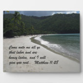 マタイ11:28よ来り、私に働く者は… フォトプラーク (正面)