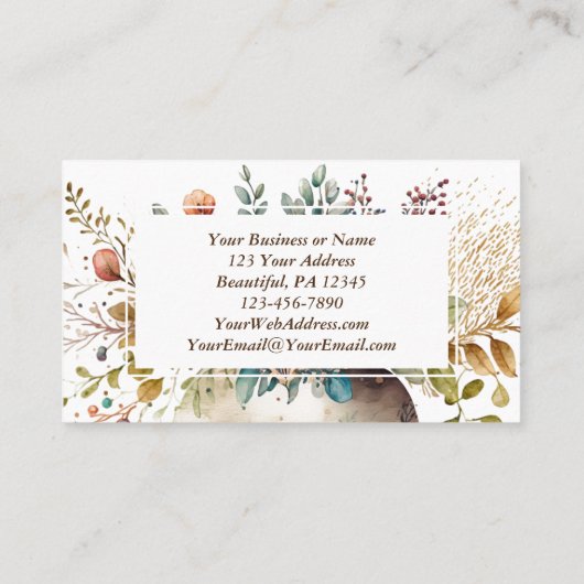 マタイ11:28イエスは私来に、聖書の聖句に言った 名刺 (裏面)