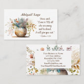 マタイ11:28イエスは私来に、聖書の聖句に言った 名刺 (正面/裏面)