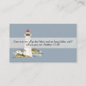 マタイ11:28ライトハウスクリスチャン 名刺 (正面)