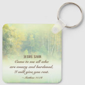 マタイ11:28来よ、私はあなた与えを休める キーホルダー (裏面)