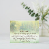 マタイ11:28来よ、私はあなた与えを休める ポストカード (スタンド正面)