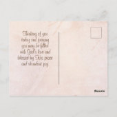 マタイ11:28来私に疲れたフローラ ポストカード (裏面)