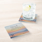 マタイ11:28来私に疲れた海 ガラスコースター (アングル)