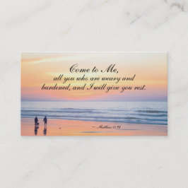 マタイ11:28来私に疲れた海 名刺