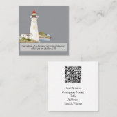 マタイ11:28灯台 スクエア名刺 (正面/裏面)