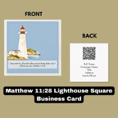 マタイ11:28灯台 スクエア名刺