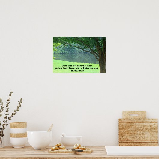 マタイ11:28 ポスター (キッチン)