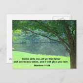 マタイ11:28 ポストカード (正面/裏面)