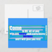 マタイ11:28 ポストカード (正面/裏面)