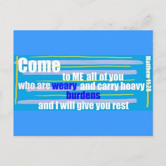 マタイ11:28 ポストカード (正面)