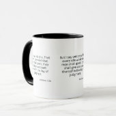 マタイ12:36 KJV聖書の聖句Two-Tone Mug マグカップ (正面左)