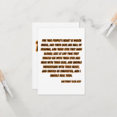 マタイ13:15 KJV聖書の聖句の挨拶 カード (正面/裏面インサイチュ)