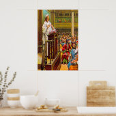 マタイ13:53-58シナゴーグ教えのイエス ポスター (キッチン)