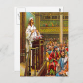 マタイ13:53-58シナゴーグ教えポーでイエス ポストカード (正面/裏面)