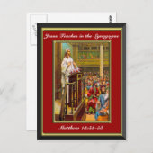 マタイ13:53-58シナゴーグ教えレのイエス ポストカード (正面/裏面)