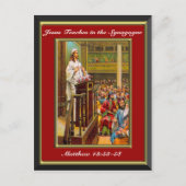 マタイ13:53-58シナゴーグ教えレのイエス ポストカード (正面)