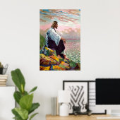 マタイ14:22-23イエス祈は一人で ポスター (ホームオフィス)