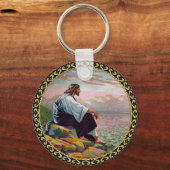 マタイ14:22-23祈海によってイエス キーホルダー (正面)