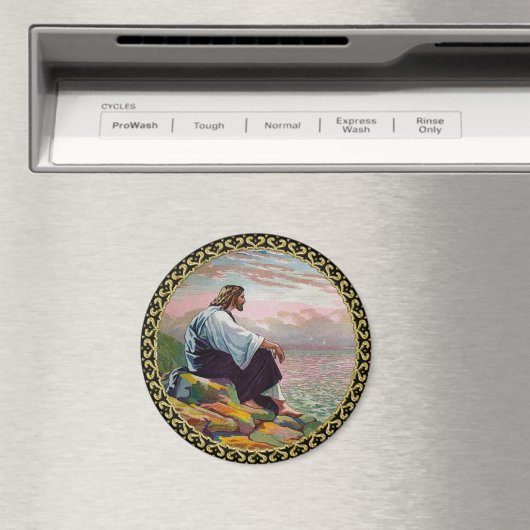 マタイ14:22-23祈海によってイエス マグネット (インサイチュ (食洗機))