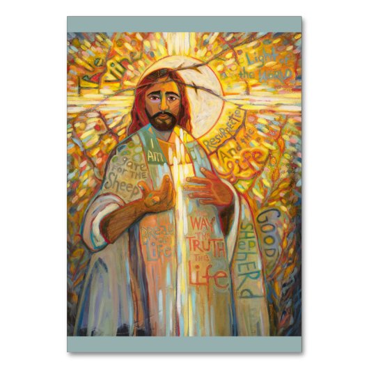 マタイ16バイブル聖句祈りの言葉カード テーブルナンバー (正面)