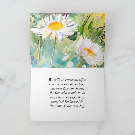 マタイ17:20マスタード種の聖書の聖句としての信仰 カード (内部)