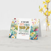 マタイ17:20マスタード種の聖書の聖句としての信仰 カード (黄色い花)