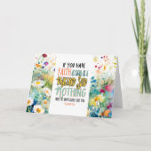 マタイ17:20マスタード種の聖書の聖句としての信仰 カード (正面)