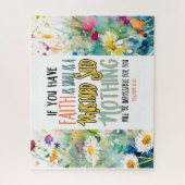 マタイ17:20マスタード種の聖書の聖句としての信仰 ジグソーパズル (縦)