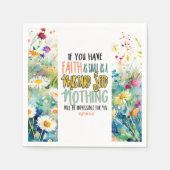 マタイ17:20マスタード種の聖書の聖句としての信仰 スタンダードカクテルナプキン (正面)