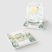 マタイ17:20マスタード種の聖書の聖句としての信仰 ストーンコースター (横)