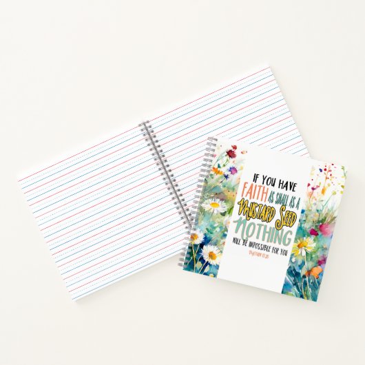 マタイ17:20マスタード種の聖書の聖句としての信仰 ノートブック (内部)