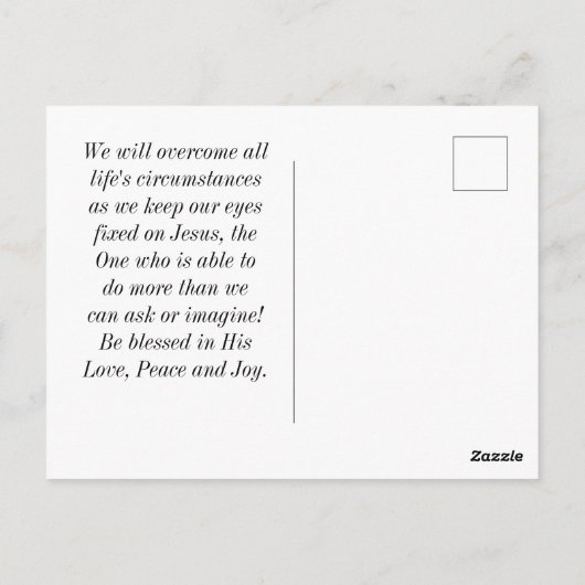 マタイ17:20マスタード種の聖書の聖句としての信仰 ポストカード (裏面)