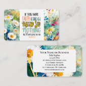 マタイ17:20マスタード種の聖書の聖句としての信仰 名刺 (正面/裏面)