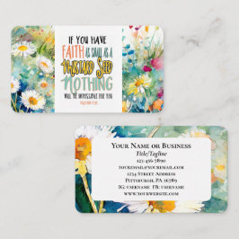 マタイ17:20マスタード種の聖書の聖句としての信仰 名刺