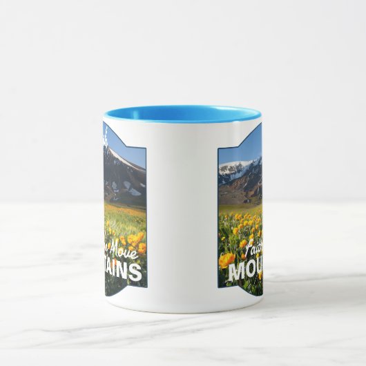 マタイ17:20信仰は山を動かすことができるカスタムマグ マグカップ (中央)