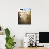 マタイ17:20信仰は山を動かすことができる ポスター (ホームオフィス)