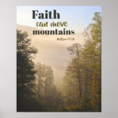マタイ17:20信仰は山を動かすことができる ポスター (正面)