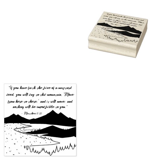 マタイ17:20信仰は山を動かすことができる ラバースタンプ (押印)