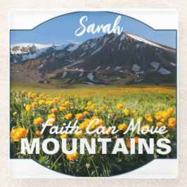 マタイ17:20信仰は山を移動することができカスタムる ガラスコースター