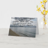 マタイ17:20 -やる気を起こさせる感動的引用文 カード (黄色い花)