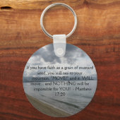マタイ17:20 -やる気を起こさせる感動的引用文 キーホルダー (正面)