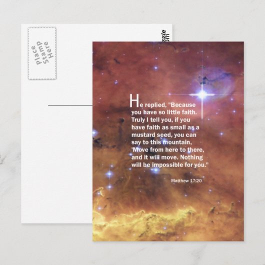 マタイ17:20 ポストカード (正面/裏面)